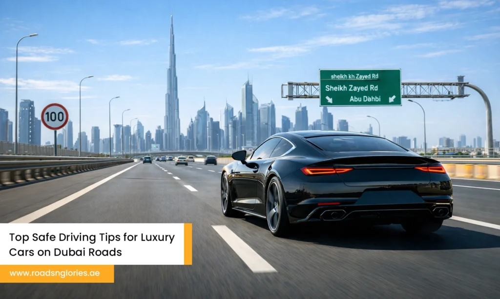 Safe driving tips for luxury cars on Dubai roads